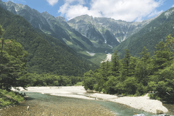 長野の山と川の画像
